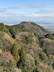 三重県菰野町の低山 菰野富士の自然風景
