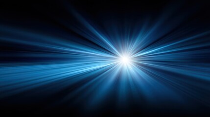 Fototapeta premium Abstract Blue Light Rays Background with Bright Center Creating a Dynamic Illumination Effect for Modern Design Projects and Digital Art Applications