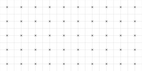 White background with grid and dot vector