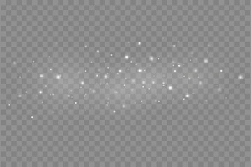 Soft Horizontal Light Sparkles and Glowing Particles Vector
