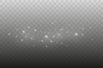 Magical Light Dust and Sparkling Particles Overlay, Vector