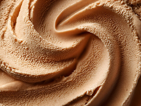 Swirls of creamy chocolate ice cream, rich in flavor and perfect for any dessert lover's indulgence. A deliciously tempting treat.