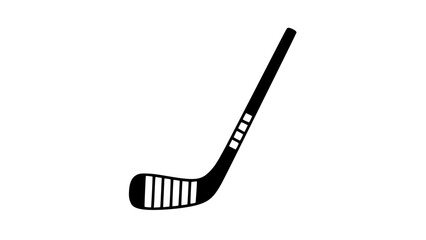 Hockey player stick emblem black white icon