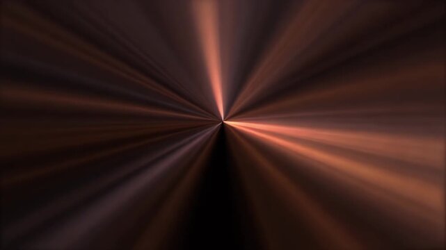 Dark Copper Light Rays Background, Abstract Bronze Radial Starburst, 4K Metallic Shine Loop Animation