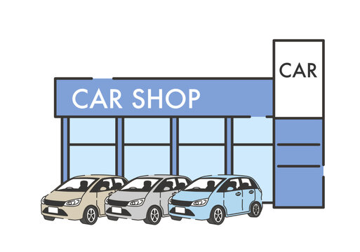 自動車販売店の外観イメージ