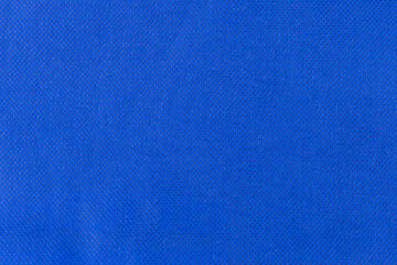 Closeup of blue non woven fabric