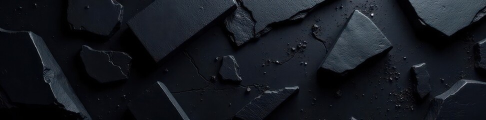 Abstract black carbon geometric texture  Irregular shapes, gritty surface , black, design, grunge