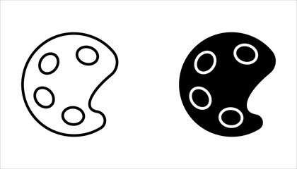 Palette icon set, on white background.