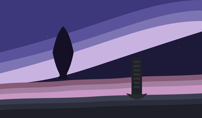 silhouette of a man on a beach