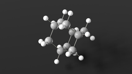adamantane molecule 3d, molecular structure, ball and stick model, structural chemical formula antiviral intermediate