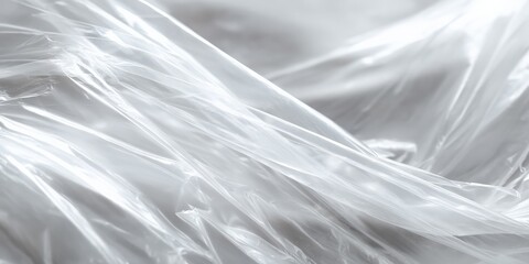 Obraz premium Wrinkled clear plastic texture with light reflections