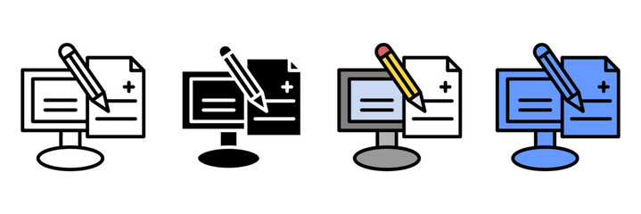 medical and health care Icon Set Multiple Style Collection. Stethoscope, Heartbeat, Pill, Ambulance, Syringe, Thermometer, Bandage, Microscope, DNA, Hospital Bed, Doctor Hat, Nurse, Dental Mirror, Bra