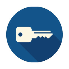 3D glossy metal key vector illustration and round button icon symbol for secure web business internet access and password lock tool design3D glossy metal key vector illustration and round button icon 