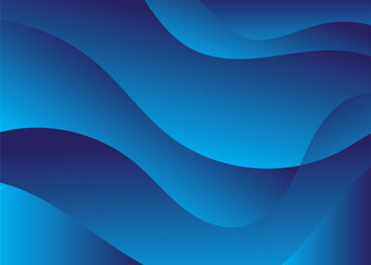 Abstract background with deep blue waves and a subtle light