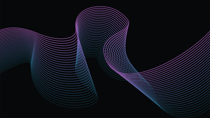 Abstract Background with Colorful Lines and Swirls