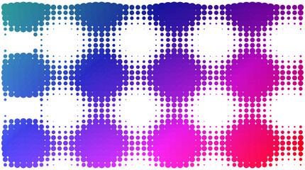 Vibrant Halftone Geometric Grid &mdash; Abstract Vector Dot Pattern Background