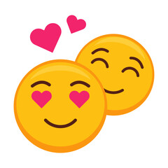 emoji love face vector illustration