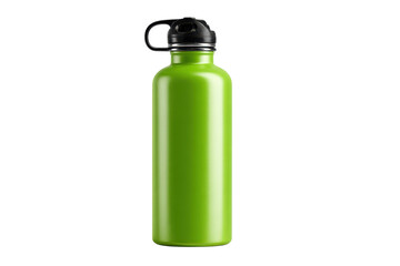 Eco friendly water bottle isolated for hydration on transparent background