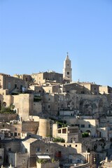 Obraz premium Matera, Italy - 12 August 2025: Matera historic cityscape and streets