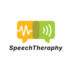 Speech Therapy Logo Design Vector Templates