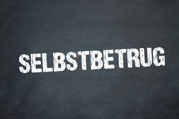 Fototapeta premium Selbstbetrug 