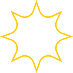 Sparkle Starburst Icon Shining Light Effect Symbol Featuring Radiant Twinkle, Glow, Shine, Sparkling Star in Line Style for Decorative Graphic Vector Elements