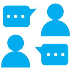 Human Interaction Network Communication Icon Minimal line illustration showing people connected in a communication network, representing teamwork, discussion, and human interaction concepts.EPS10/AI.