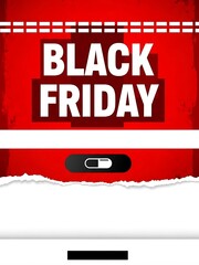Naklejka premium Promote black friday sale