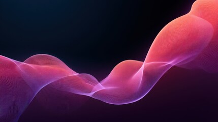 Obraz premium Abstract flowing waves in bright colors representing motion and energy, set against a dark background for a modern and dynamic visual experience
