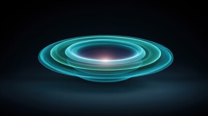 Abstract glowing circles with light effects, showcasing ethereal layers and magical atmosphere for artistic backgrounds or graphic design projects