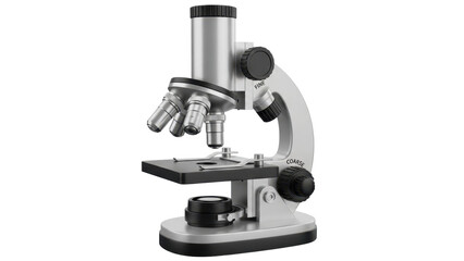 3D Icon of a Microscope, Scientific Research, isolated on white background
