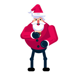 Santa Claus in Festive Attire: A cheerful animated character of santa claus in a vibrant red coat and hat, epitomizing the festive spirit of Christmas.