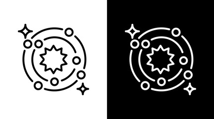 Solar Orbit Icon For Design Elements