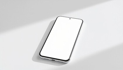 Clean Smartphone App Mockup on Neutral Background
