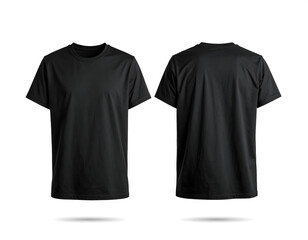 Naklejka premium Black and white blank t shirt template for fashion and clothing design