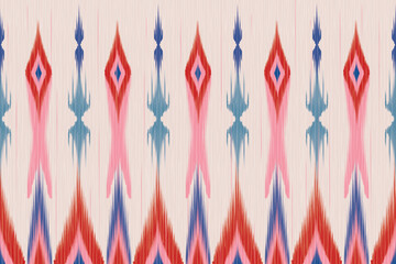 Ikat abstract ethnic art seamless pattern vintage style wallpaper, set, geometric, oriental, fabric, clothing, print, ornament, Aztec geometric, furniture