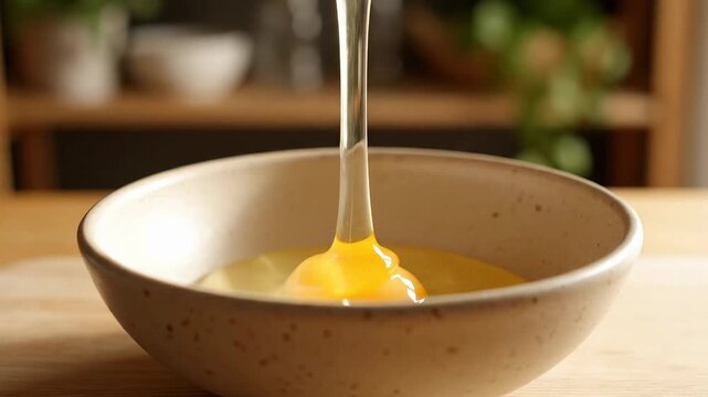 Hands cracking an egg into a bowl, showcasing the process of cooking and meal preparation. Essential step in baking and culinary arts