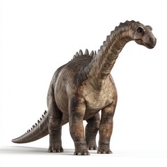 Obraz premium Realistic Apatosaurus Brontosaurus On White Background