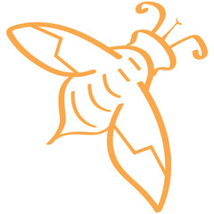 vector illustration of a cartoon bee