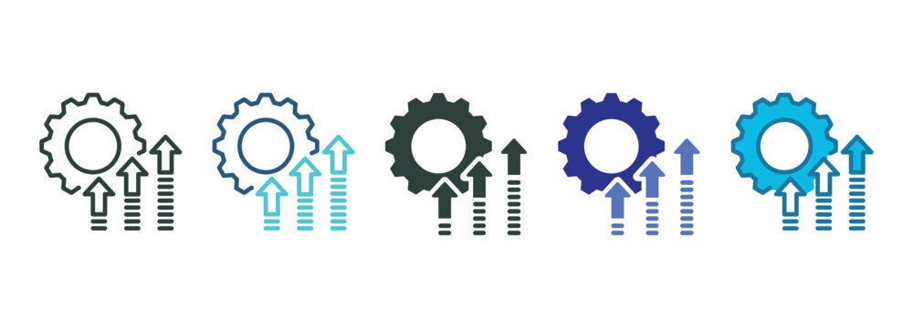 Incremental Upgrade Icon Set Multiple Style Of