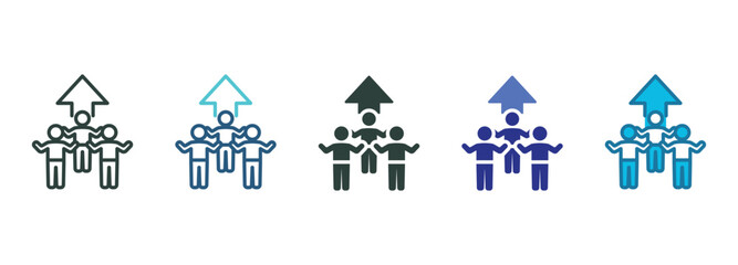 Team Alignment Icon Set Multiple Style Of