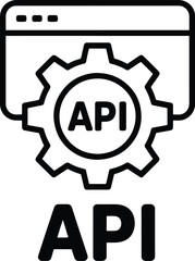 API Application Programming Interface Concept with Gear