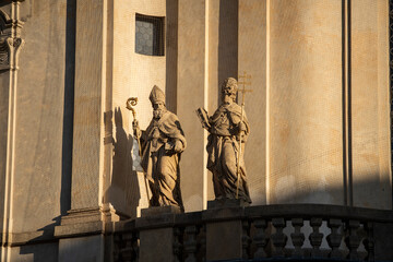 Prague streets and statues