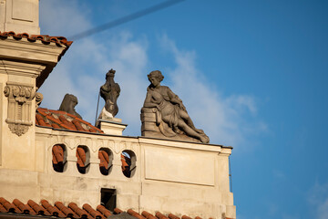Prague streets and statues