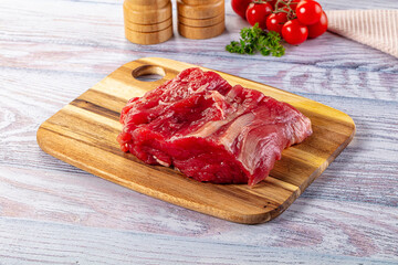 Raw beef cut uncooked fillet
