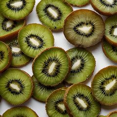 Dried kiwi slices, vibrant and enticing natural snack option