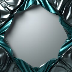 Metallic Fabric Wave Frame