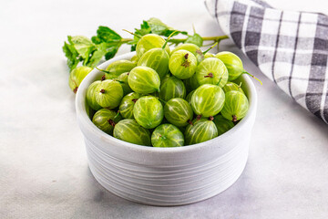 Ripe sweet juicy green gooseberry