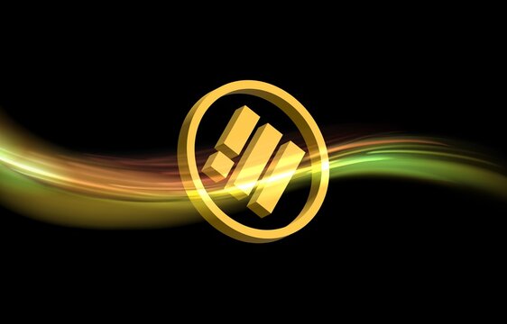 binance usd-busd virtual currency image in the digital background. 3d illustrations.