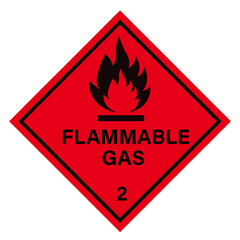 Flammable Gas Symbol Sign ,Vector Illustration, Isolate On White Background